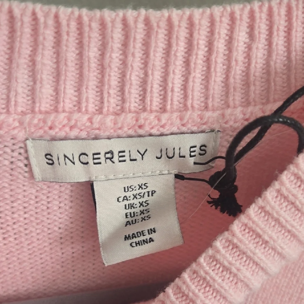 Sincerely Jules Pink and Lavender Striped Sweater - Picture 2 of 4